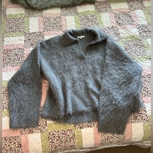 Madewell NWOT grey fuzzy sweater